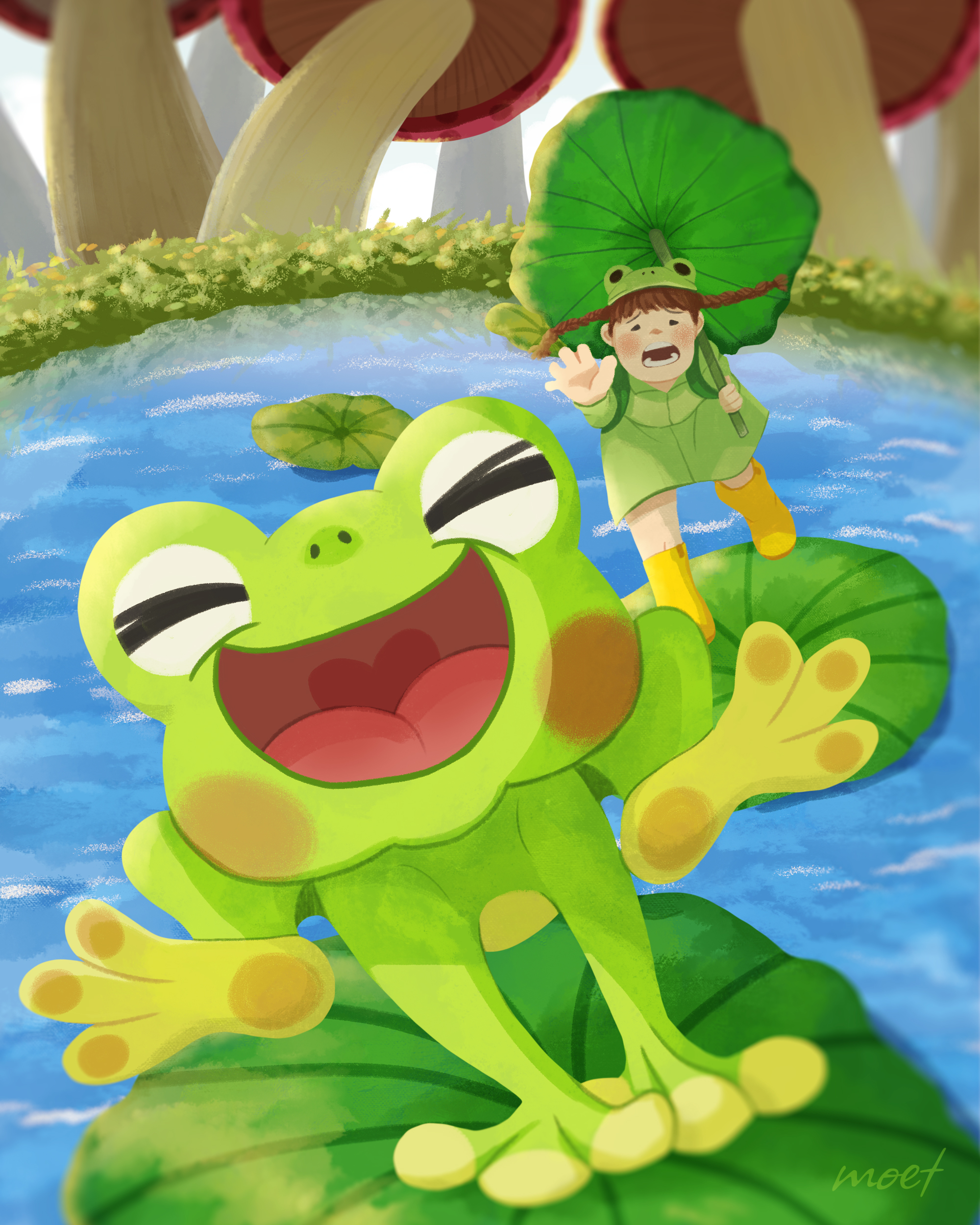 Frog – 연못을 뛰는 개구리